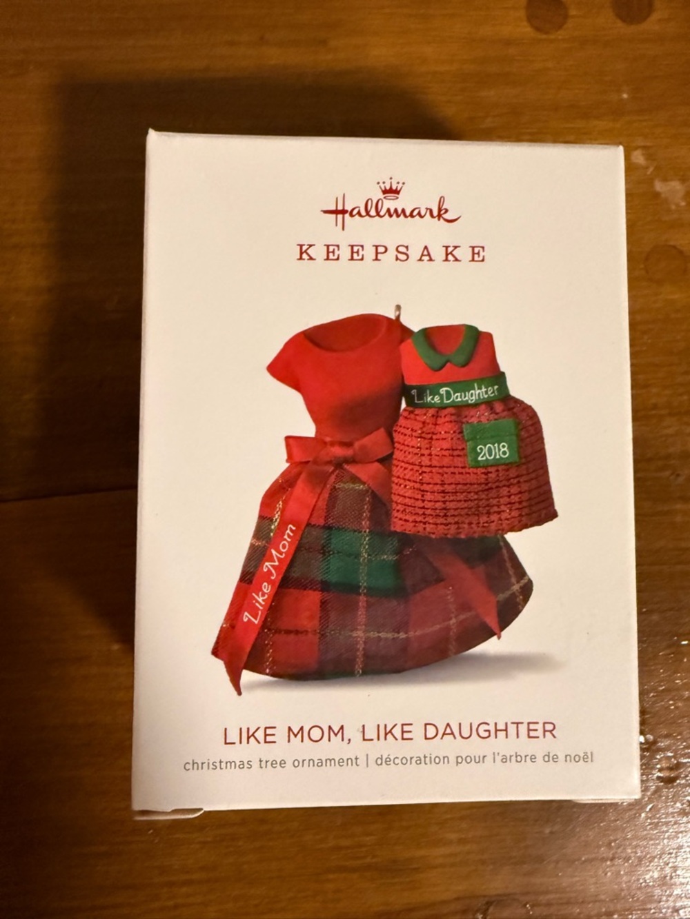 Hallmark Red and Green Like Mom, Like Daughter Keepsake Ornament 2018